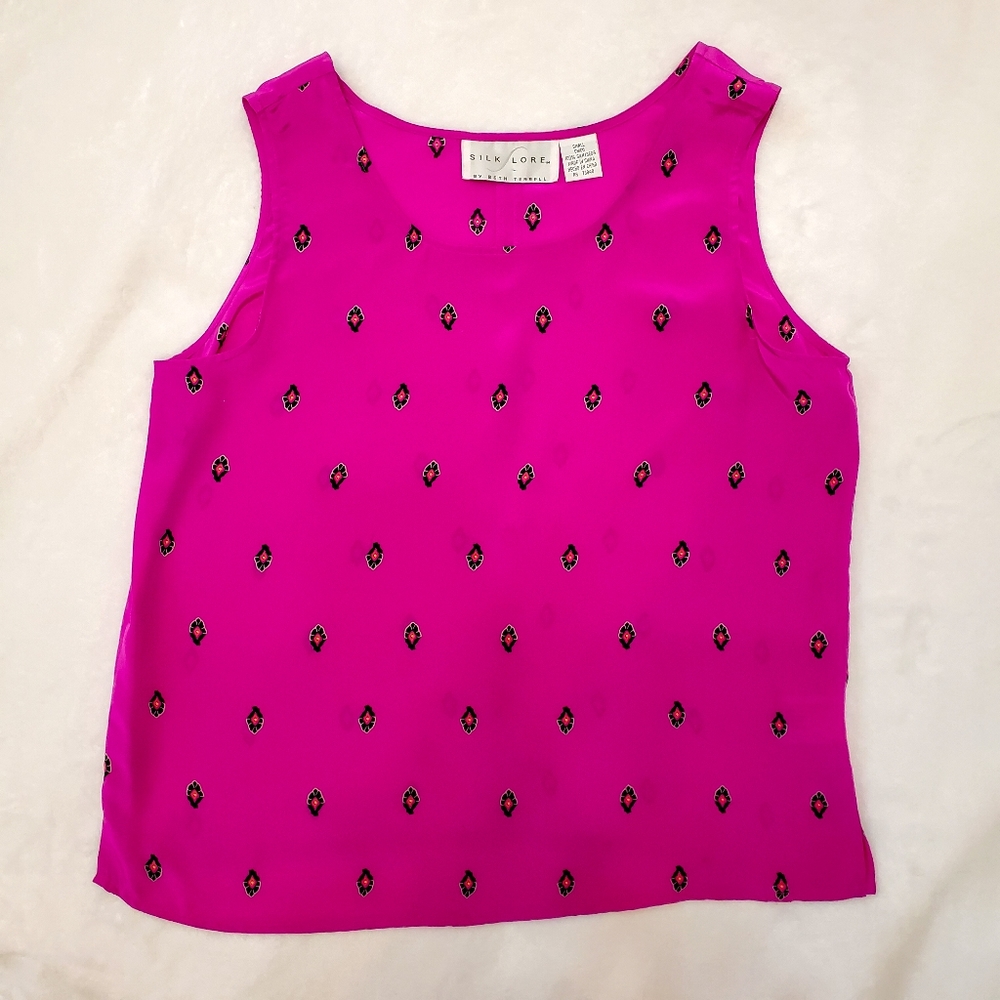 Silk Lore by Beth Terrell Tank Blouse